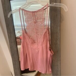Forever 21 Pink Lace Camisole Top